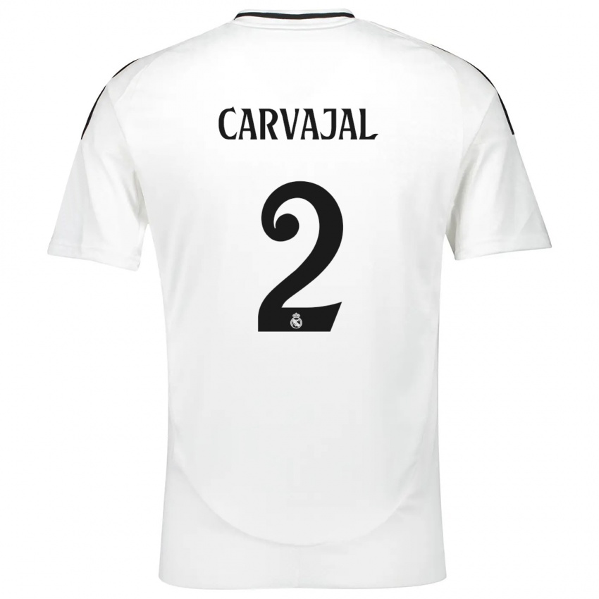 Børn Daniel Carvajal #2 Hvid Hjemmebane Spillertrøjer 2024/25 Trøje T-Shirt