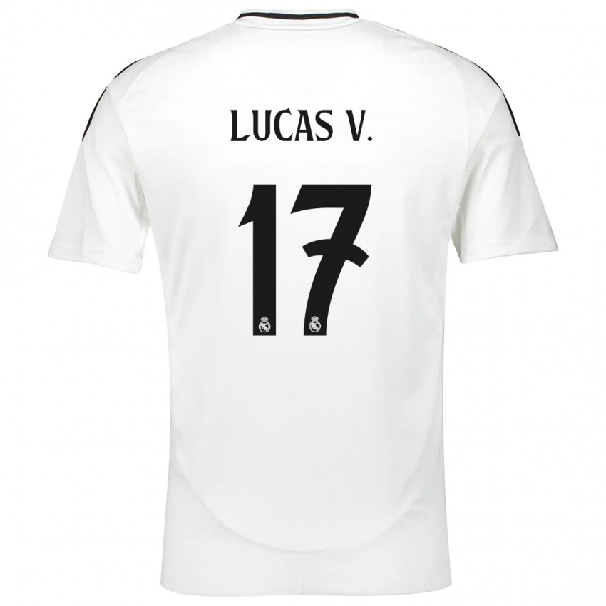 Børn Lucas Vazquez #17 Hvid Hjemmebane Spillertrøjer 2024/25 Trøje T-Shirt