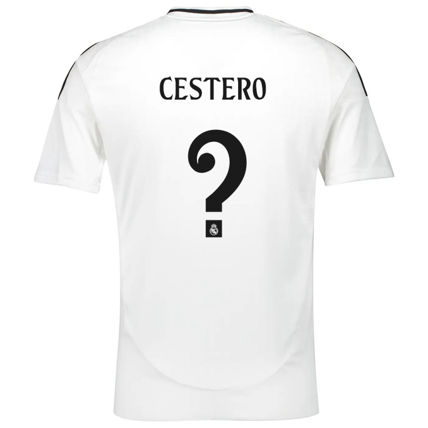 Børn Jorge Cestero #0 Hvid Hjemmebane Spillertrøjer 2024/25 Trøje T-Shirt