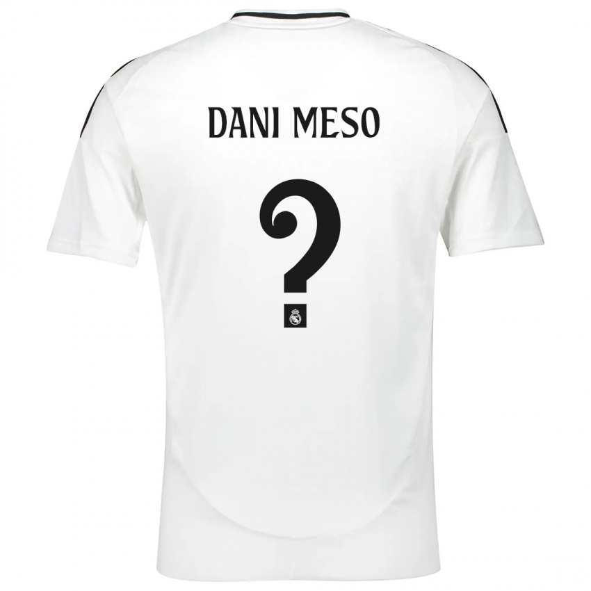 Børn Dani Meso #0 Hvid Hjemmebane Spillertrøjer 2024/25 Trøje T-Shirt