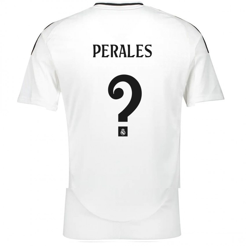 Børn Miguel Perales #0 Hvid Hjemmebane Spillertrøjer 2024/25 Trøje T-Shirt