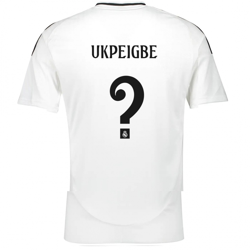 Børn Melvin Ukpeigbe #0 Hvid Hjemmebane Spillertrøjer 2024/25 Trøje T-Shirt