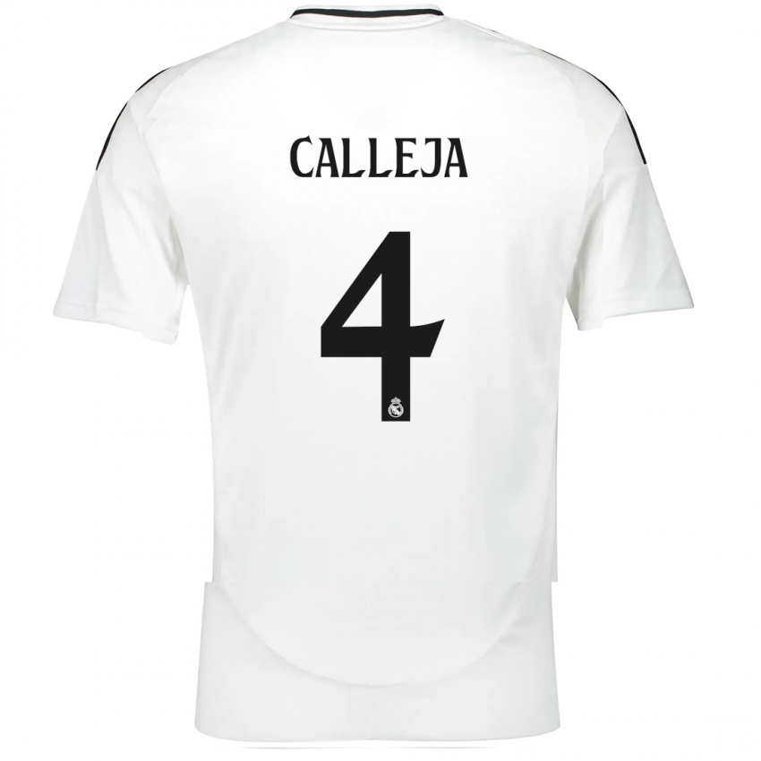 Børn Jaime Calleja #4 Hvid Hjemmebane Spillertrøjer 2024/25 Trøje T-Shirt