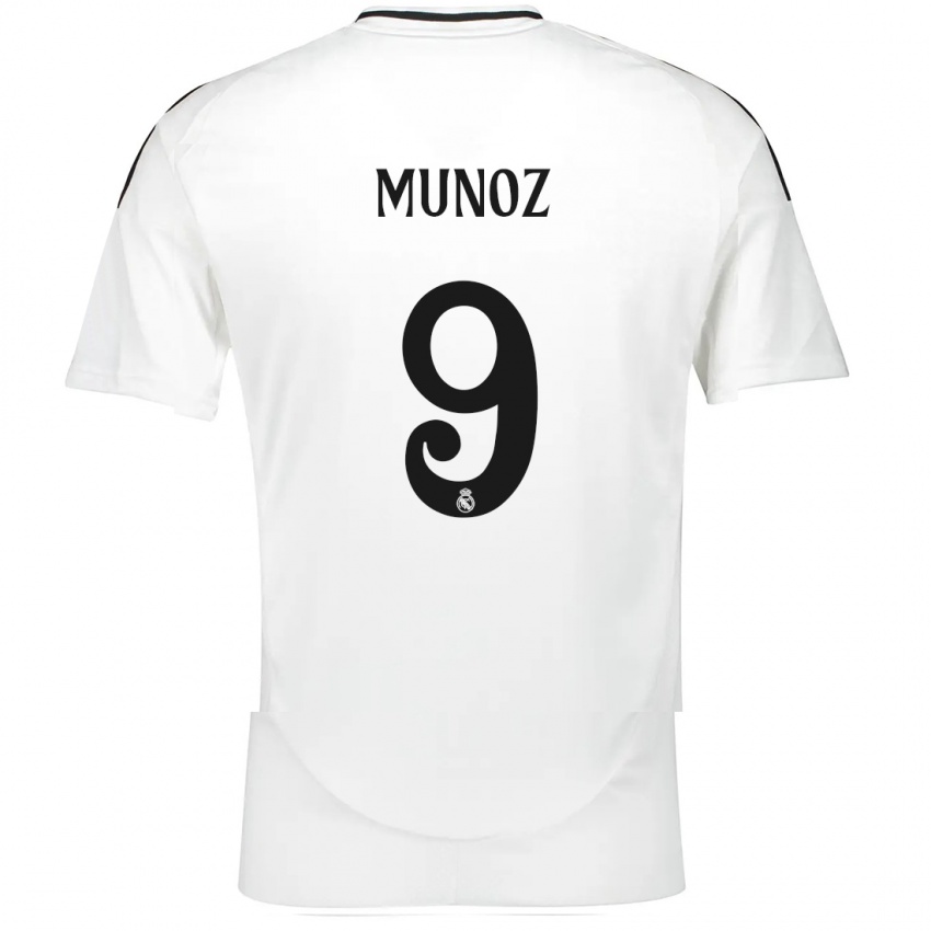 Børn Victor Munoz #9 Hvid Hjemmebane Spillertrøjer 2024/25 Trøje T-Shirt