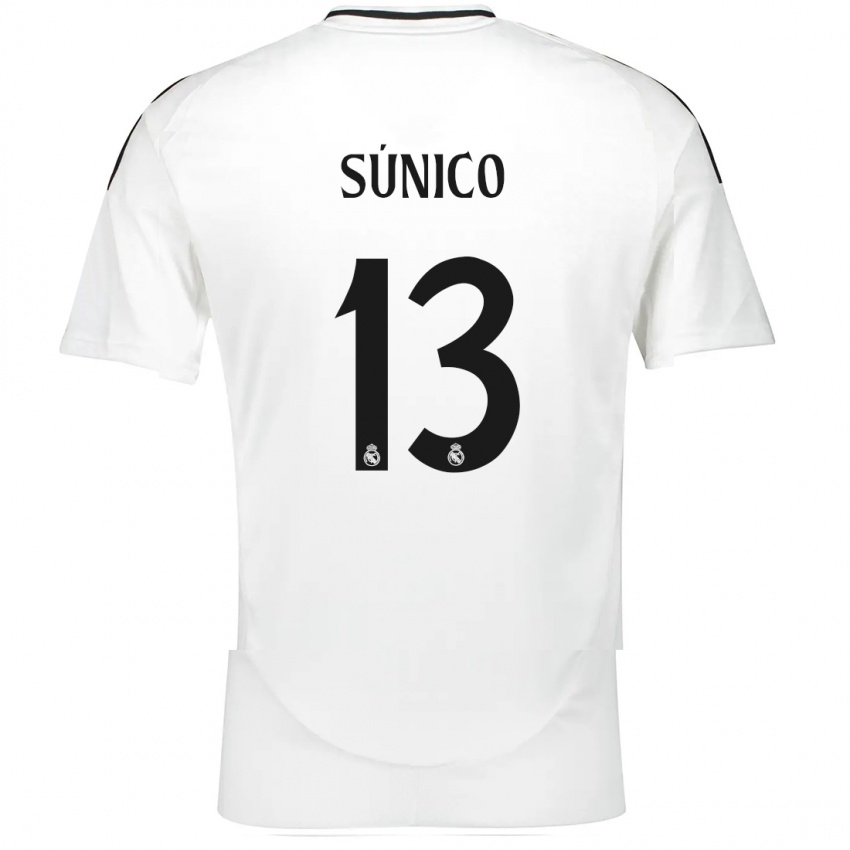 Børn Guille Súnico #13 Hvid Hjemmebane Spillertrøjer 2024/25 Trøje T-Shirt