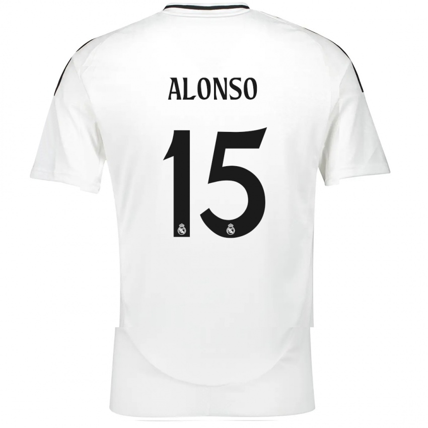 Børn Borja Alonso #15 Hvid Hjemmebane Spillertrøjer 2024/25 Trøje T-Shirt