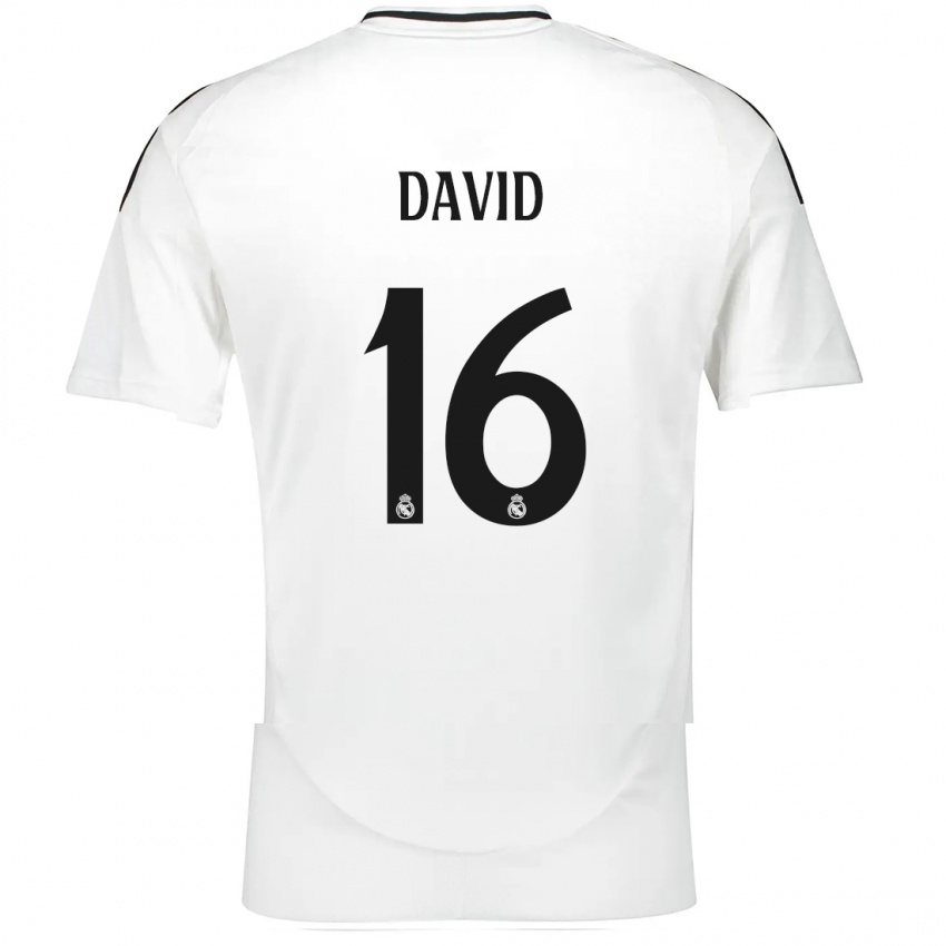 Børn Antonio David #16 Hvid Hjemmebane Spillertrøjer 2024/25 Trøje T-Shirt