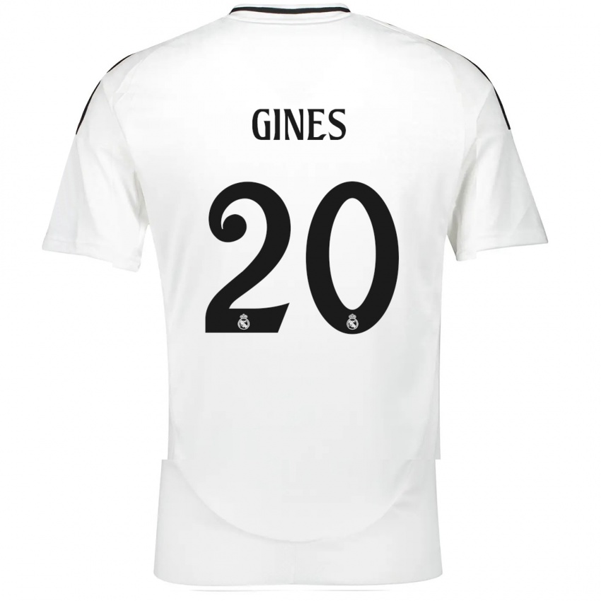 Børn Alvaro Gines #20 Hvid Hjemmebane Spillertrøjer 2024/25 Trøje T-Shirt