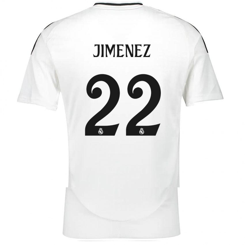 Børn David Jimenez #22 Hvid Hjemmebane Spillertrøjer 2024/25 Trøje T-Shirt