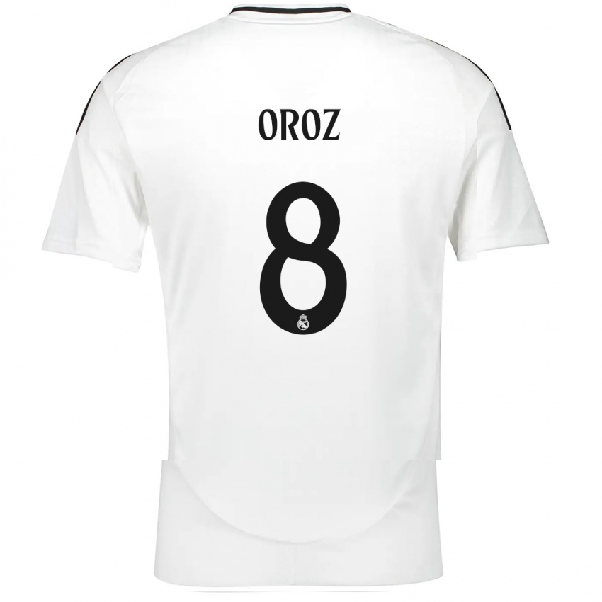 Børn Maite Oroz #8 Hvid Hjemmebane Spillertrøjer 2024/25 Trøje T-Shirt