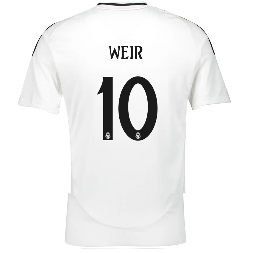 Børn Caroline Weir #10 Hvid Hjemmebane Spillertrøjer 2024/25 Trøje T-Shirt