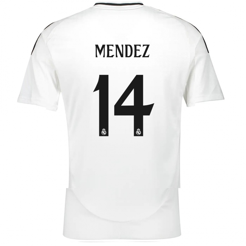 Børn María Méndez #14 Hvid Hjemmebane Spillertrøjer 2024/25 Trøje T-Shirt