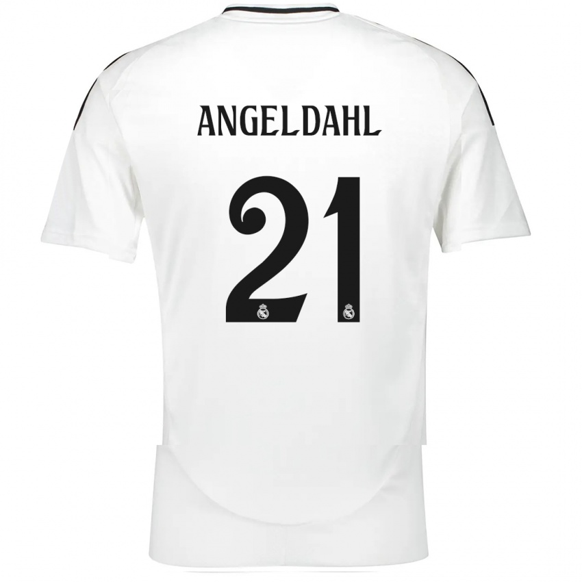 Børn Filippa Angeldahl #21 Hvid Hjemmebane Spillertrøjer 2024/25 Trøje T-Shirt