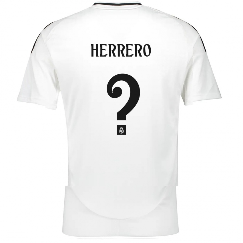 Børn Enrique Herrero #0 Hvid Hjemmebane Spillertrøjer 2024/25 Trøje T-Shirt