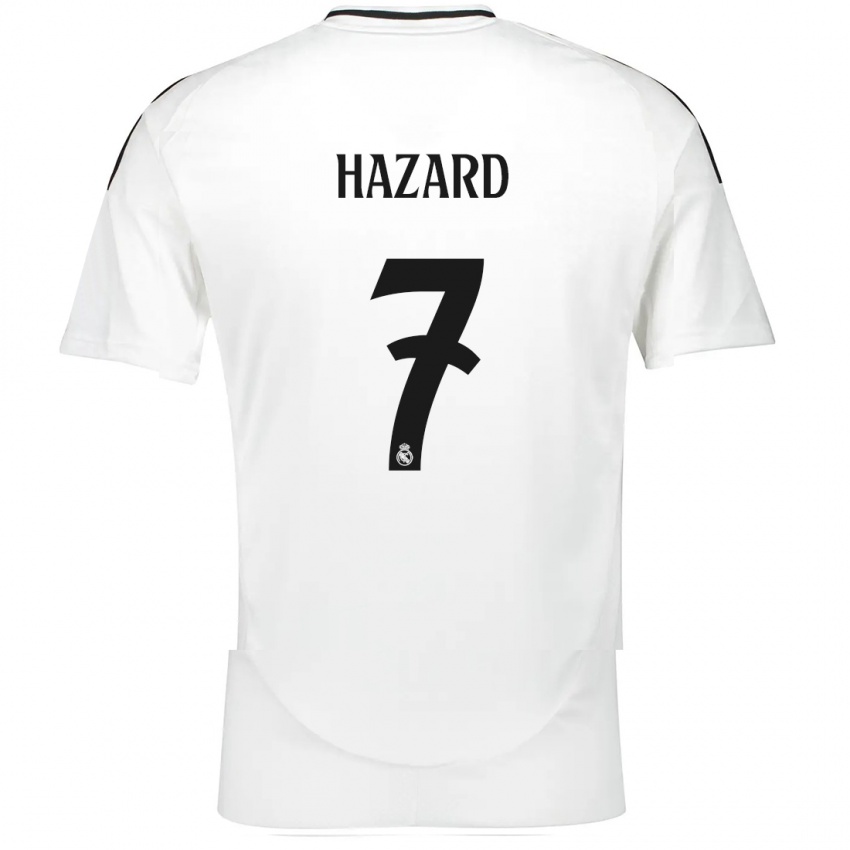 Børn Eden Hazard #7 Hvid Hjemmebane Spillertrøjer 2024/25 Trøje T-Shirt