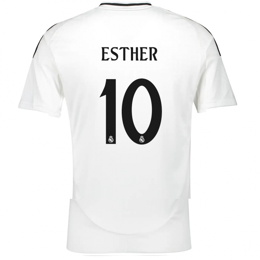 Børn Esther Gonzalez #10 Hvid Hjemmebane Spillertrøjer 2024/25 Trøje T-Shirt