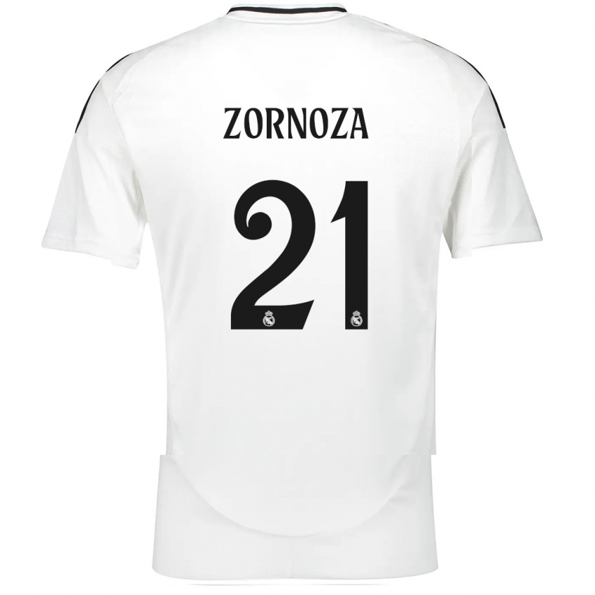 Børn Claudia Zornoza #21 Hvid Hjemmebane Spillertrøjer 2024/25 Trøje T-Shirt