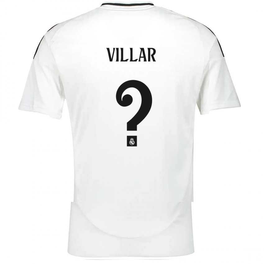 Børn Javi Villar #0 Hvid Hjemmebane Spillertrøjer 2024/25 Trøje T-Shirt