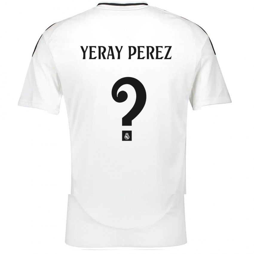 Børn Yeray Perez #0 Hvid Hjemmebane Spillertrøjer 2024/25 Trøje T-Shirt