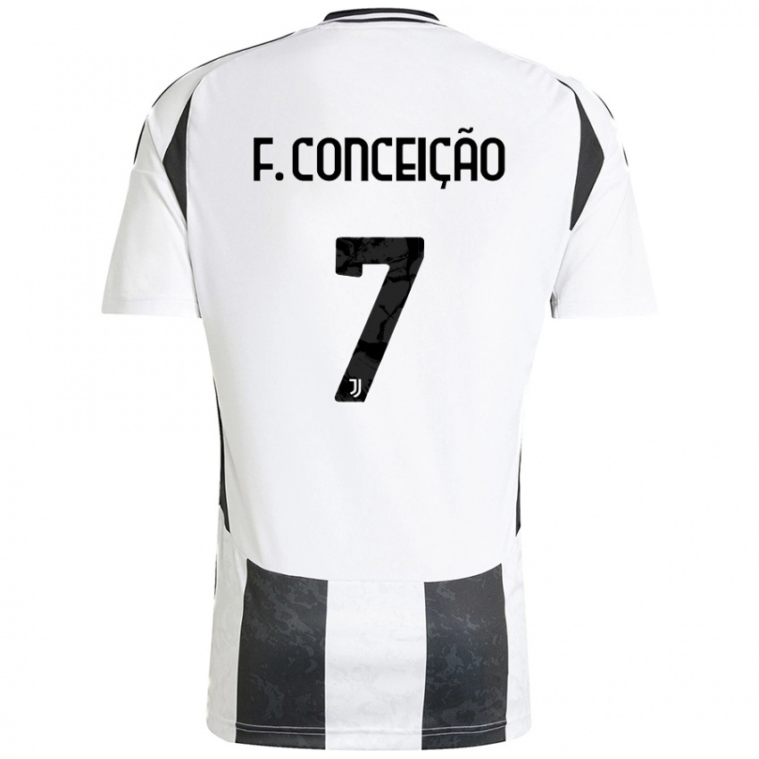 Børn Francisco Conceicao #7 Blå Hvid Hjemmebane Spillertrøjer 2024/25 Trøje T-Shirt