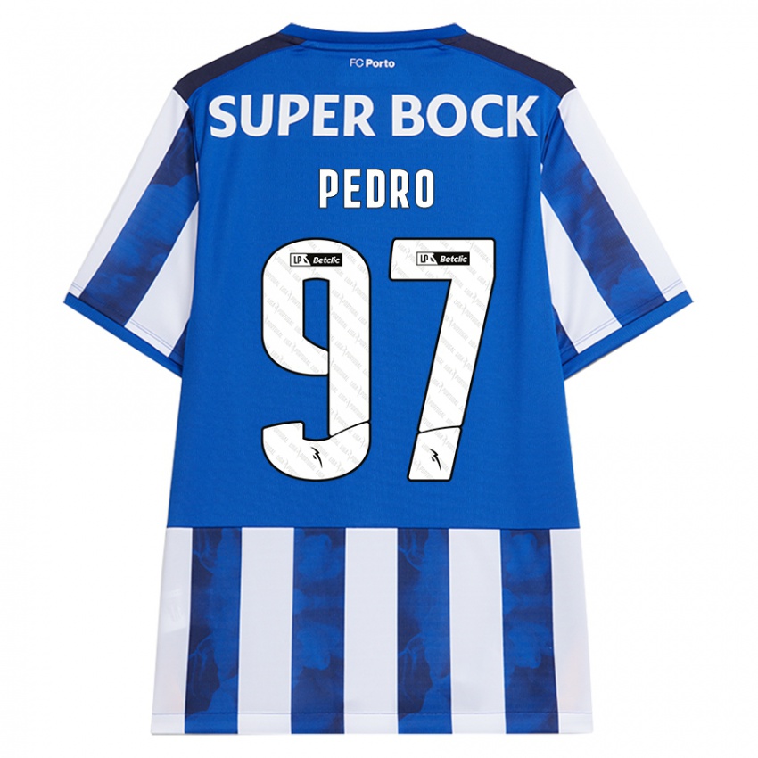 Børn Zé Pedro #97 Blå Hvid Hjemmebane Spillertrøjer 2024/25 Trøje T-Shirt