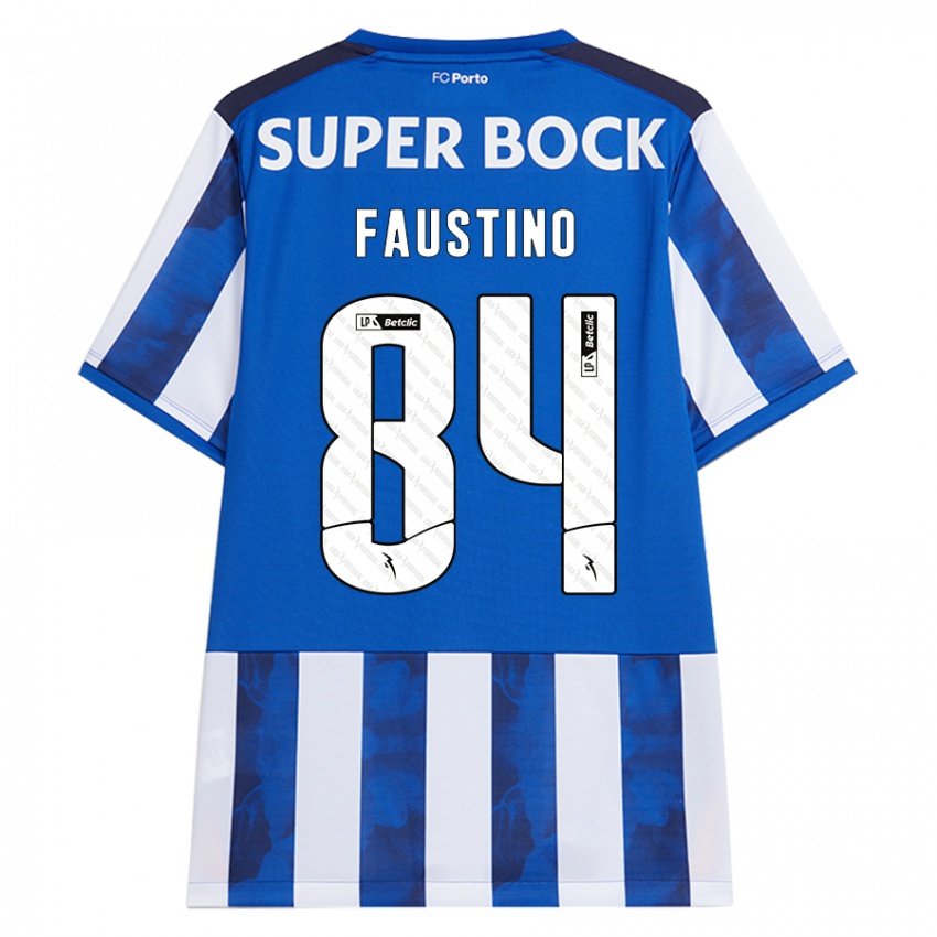 Børn Levi Faustino #84 Blå Hvid Hjemmebane Spillertrøjer 2024/25 Trøje T-Shirt