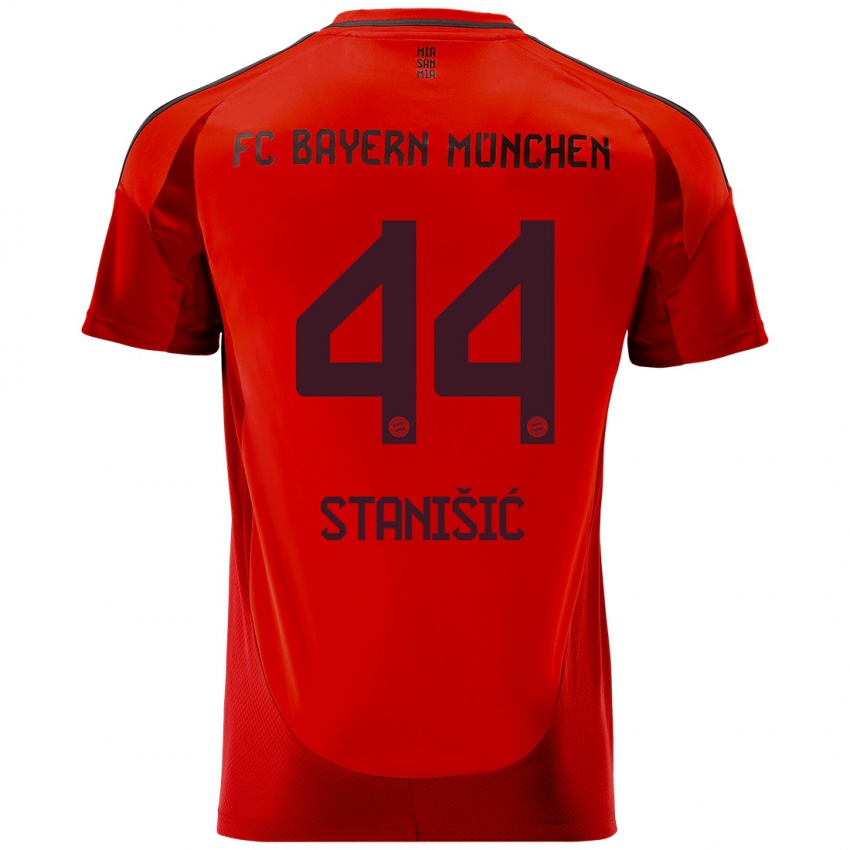 Børn Josip Stanisic #44 Rød Hjemmebane Spillertrøjer 2024/25 Trøje T-Shirt