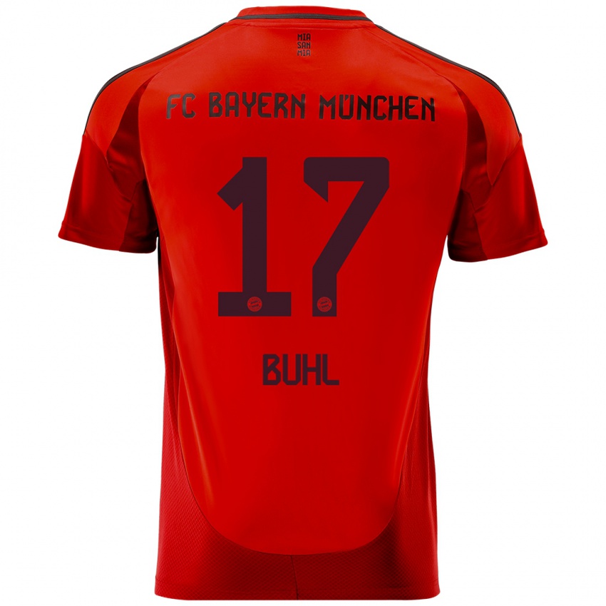 Børn Klara Buhl #17 Rød Hjemmebane Spillertrøjer 2024/25 Trøje T-Shirt