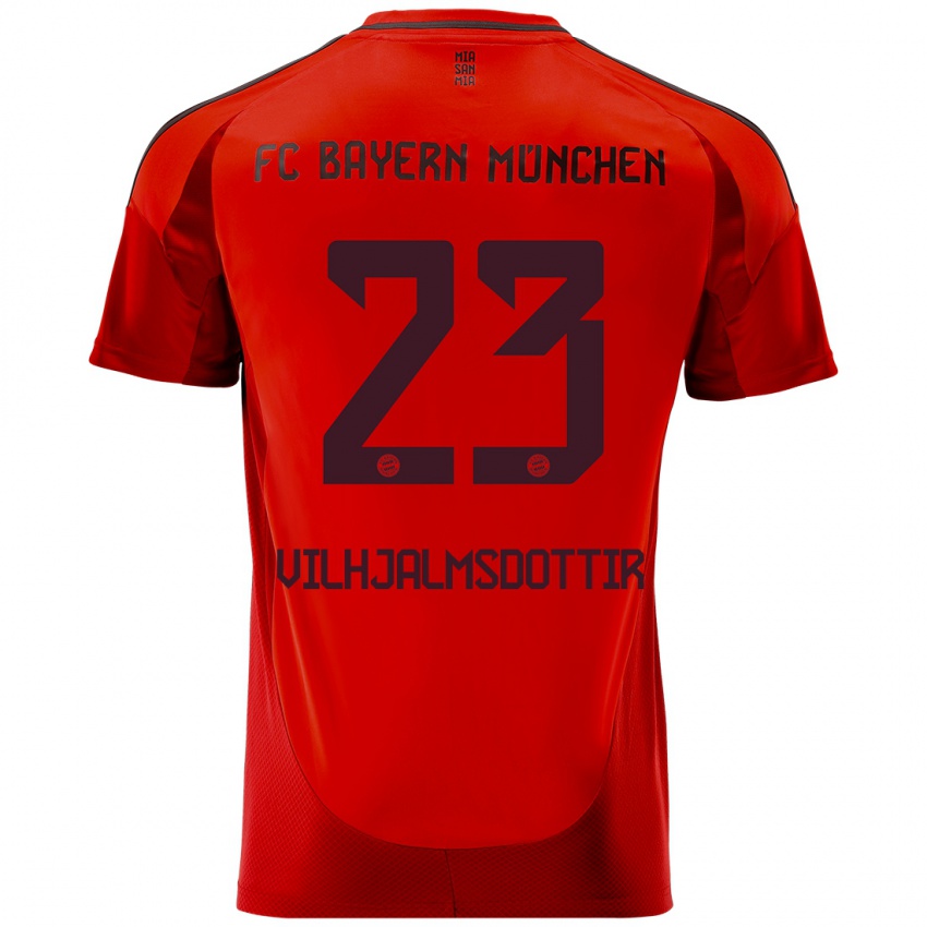 Børn Karolina Lea Vilhjalmsdottir #23 Rød Hjemmebane Spillertrøjer 2024/25 Trøje T-Shirt