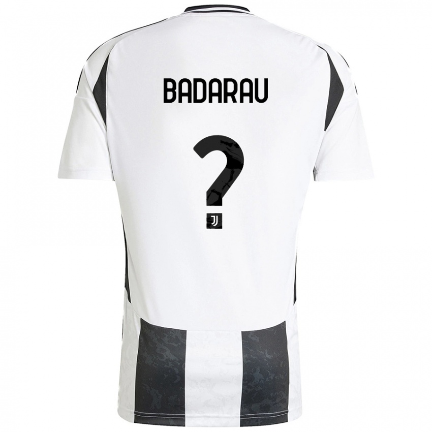 Børn Fabio Bădărău #0 Hvid Sort Hjemmebane Spillertrøjer 2024/25 Trøje T-Shirt