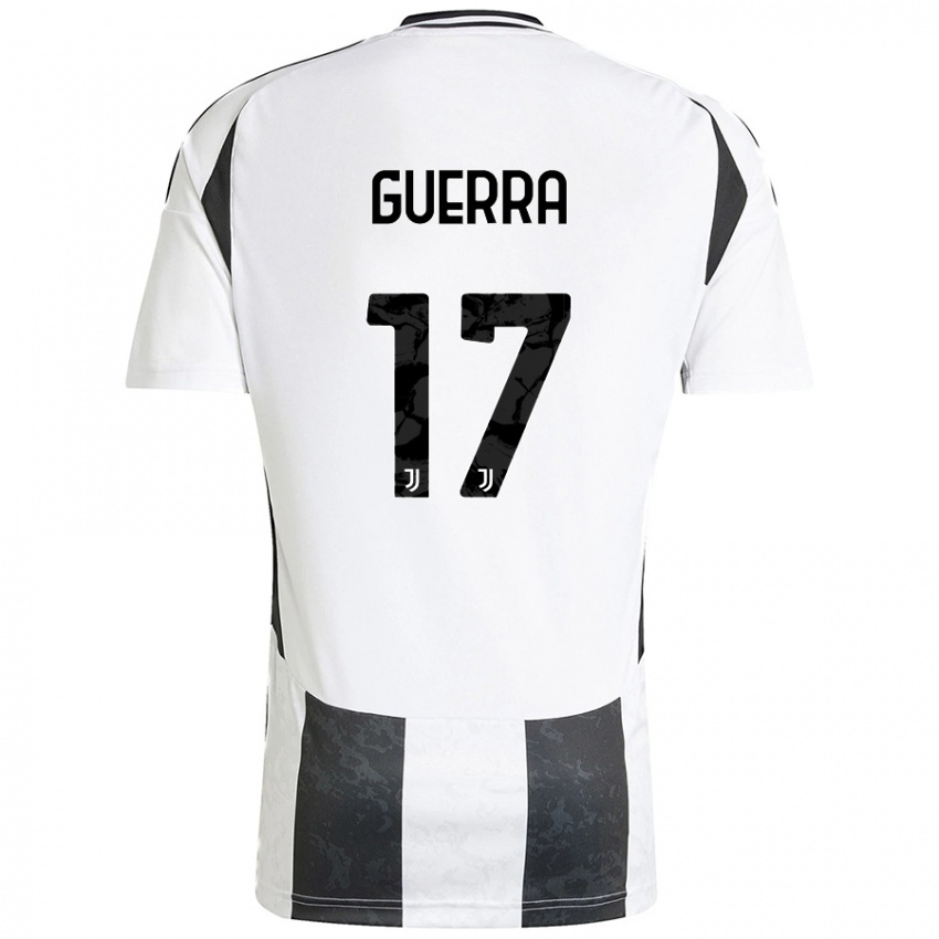 Børn Simone Guerra #17 Hvid Sort Hjemmebane Spillertrøjer 2024/25 Trøje T-Shirt