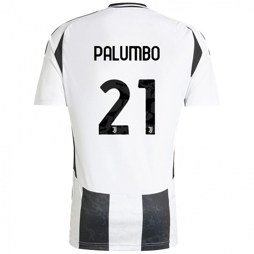 Børn Martin Palumbo #21 Hvid Sort Hjemmebane Spillertrøjer 2024/25 Trøje T-Shirt