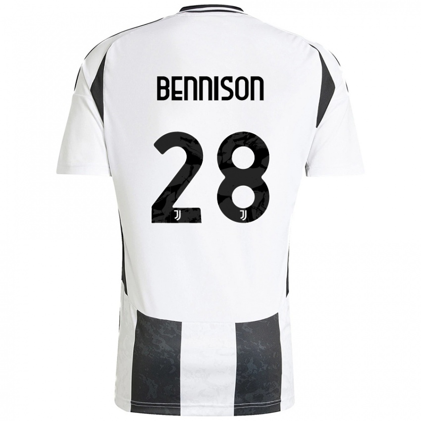 Børn Hanna Bennison #28 Hvid Sort Hjemmebane Spillertrøjer 2024/25 Trøje T-Shirt