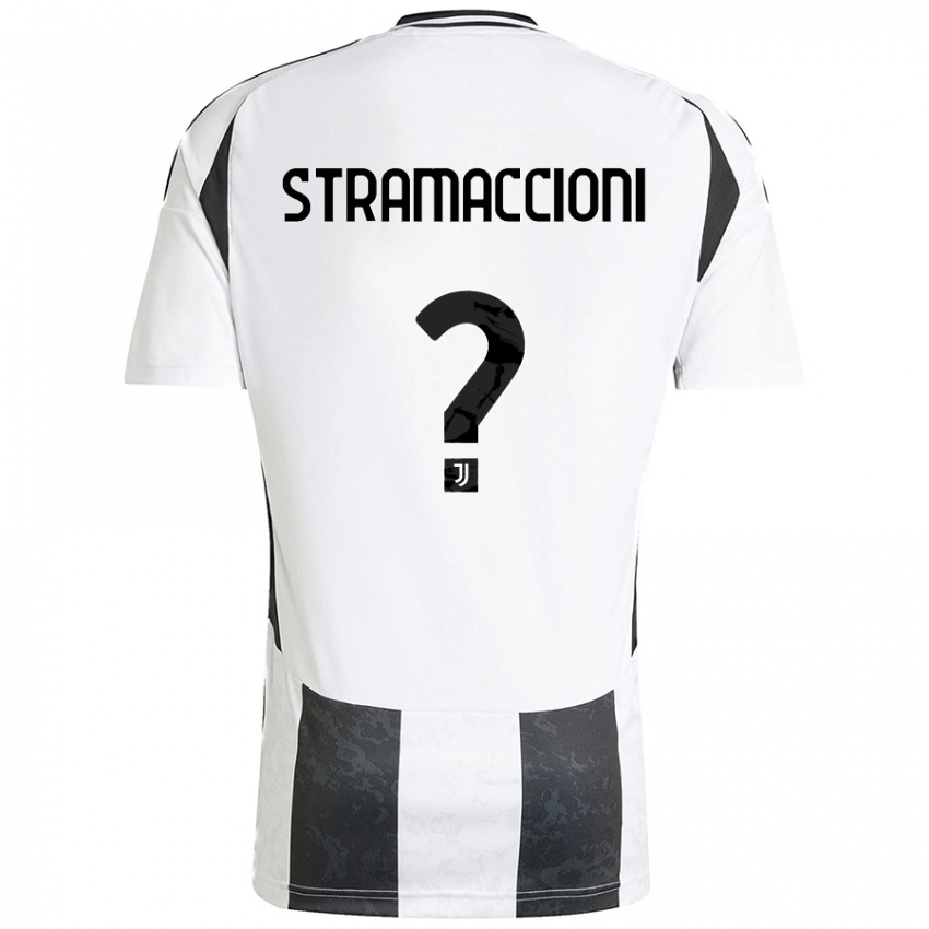 Børn Diego Stramaccioni #0 Hvid Sort Hjemmebane Spillertrøjer 2024/25 Trøje T-Shirt