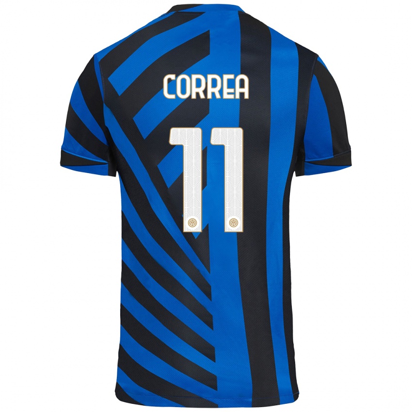 Børn Joaquin Correa #11 Blå Sort Hjemmebane Spillertrøjer 2024/25 Trøje T-Shirt