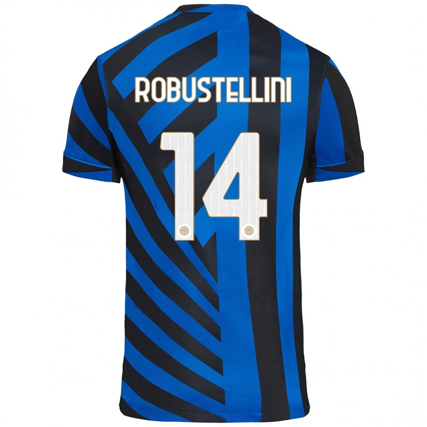 Børn Chiara Robustellini #14 Blå Sort Hjemmebane Spillertrøjer 2024/25 Trøje T-Shirt