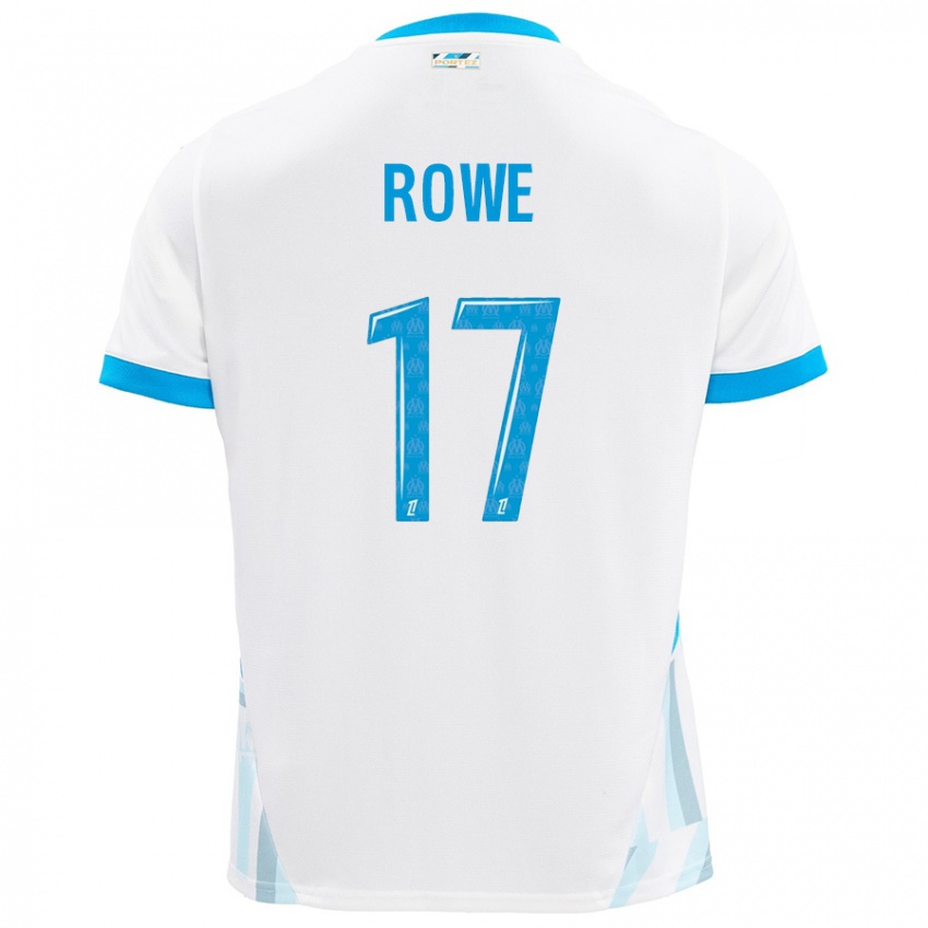 Børn Jonathan Rowe #17 Hvid Himmelblå Hjemmebane Spillertrøjer 2024/25 Trøje T-Shirt