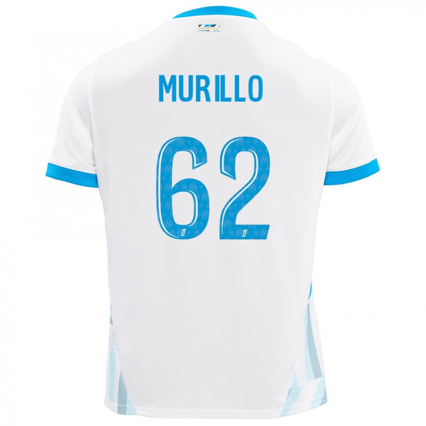 Børn Amir Murillo #62 Hvid Himmelblå Hjemmebane Spillertrøjer 2024/25 Trøje T-Shirt