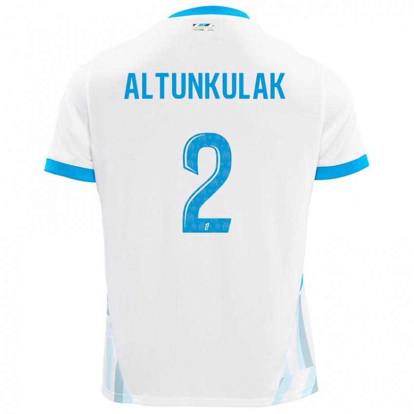 Børn Selen Altunkulak #2 Hvid Himmelblå Hjemmebane Spillertrøjer 2024/25 Trøje T-Shirt