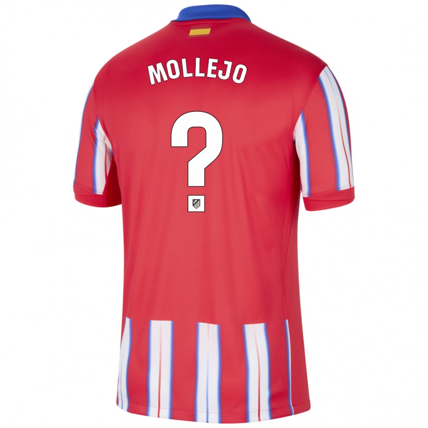 Børn Victor Mollejo #0 Rød Hvid Blå Hjemmebane Spillertrøjer 2024/25 Trøje T-Shirt