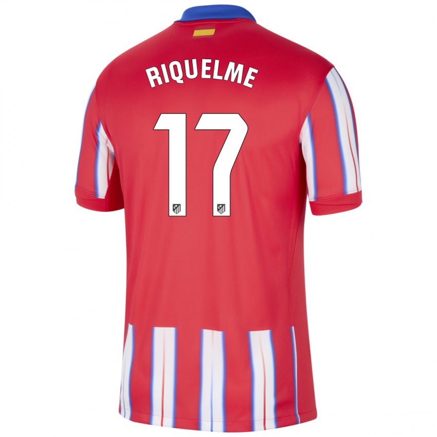 Børn Rodrigo Riquelme #17 Rød Hvid Blå Hjemmebane Spillertrøjer 2024/25 Trøje T-Shirt