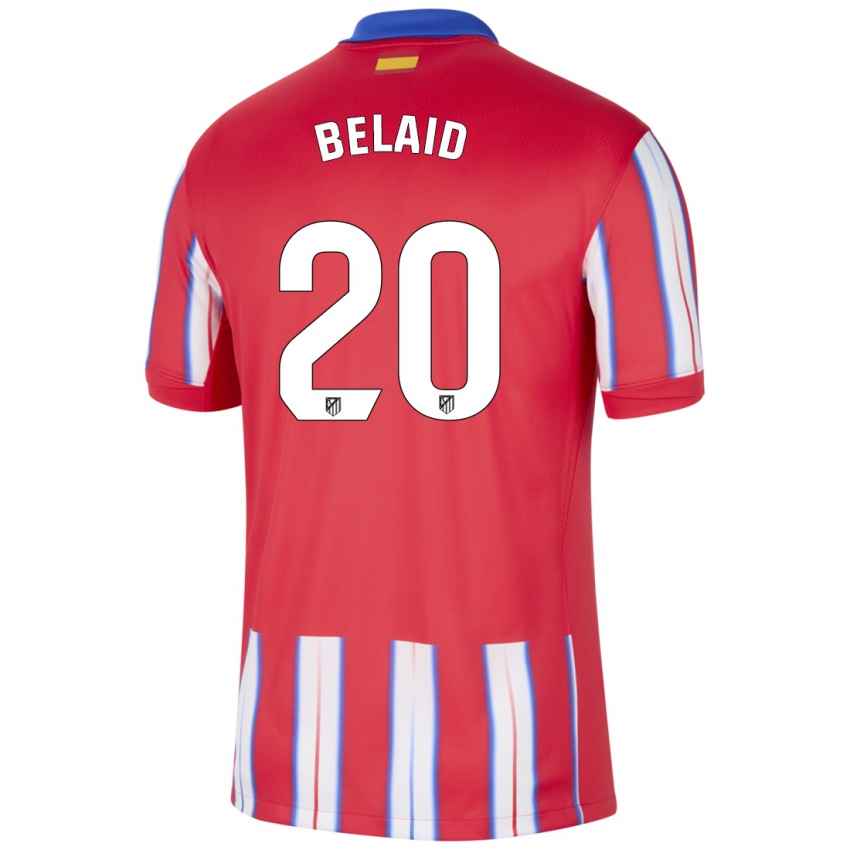 Børn Rayane Belaid #20 Rød Hvid Blå Hjemmebane Spillertrøjer 2024/25 Trøje T-Shirt