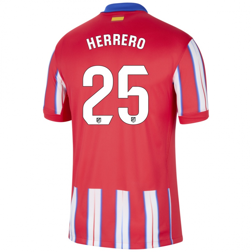 Børn Alex Herrero #25 Rød Hvid Blå Hjemmebane Spillertrøjer 2024/25 Trøje T-Shirt