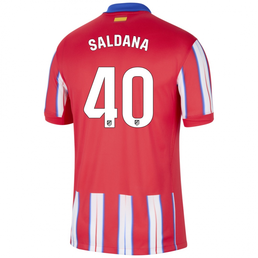 Børn Jose Saldana #40 Rød Hvid Blå Hjemmebane Spillertrøjer 2024/25 Trøje T-Shirt