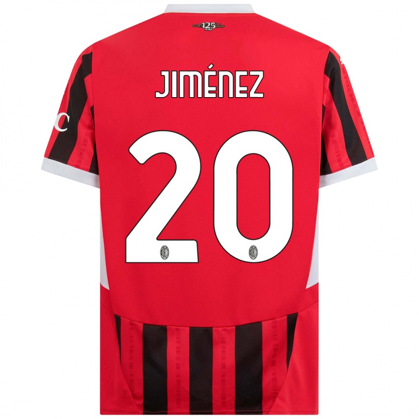 Børn Álex Jiménez #20 Rød Sort Hjemmebane Spillertrøjer 2024/25 Trøje T-Shirt