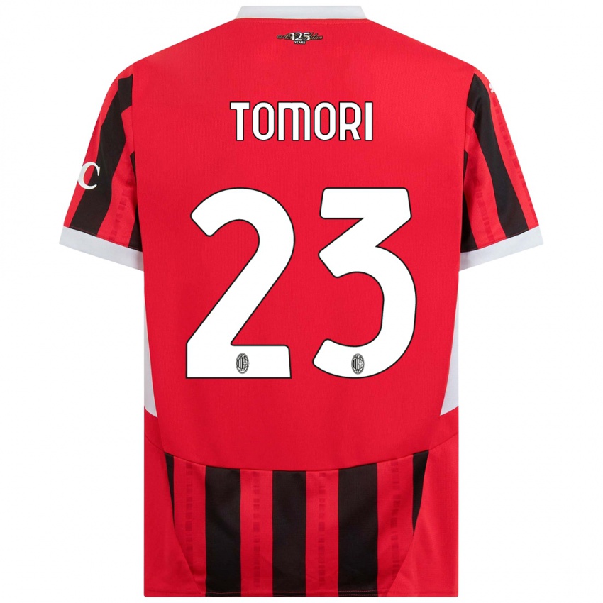 Børn Fikayo Tomori #23 Rød Sort Hjemmebane Spillertrøjer 2024/25 Trøje T-Shirt