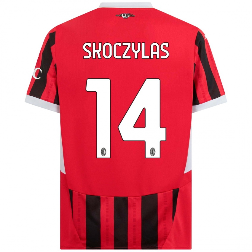 Børn Mateusz Skoczylas #14 Rød Sort Hjemmebane Spillertrøjer 2024/25 Trøje T-Shirt