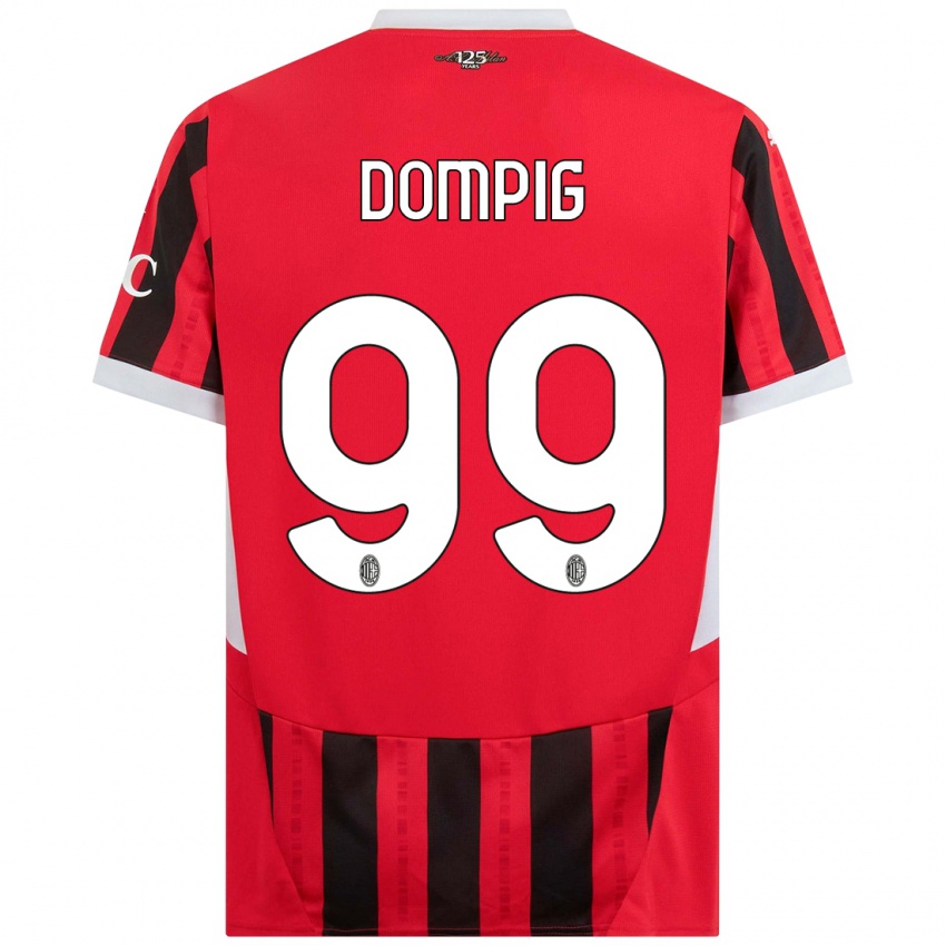 Børn Chanté Dompig #99 Rød Sort Hjemmebane Spillertrøjer 2024/25 Trøje T-Shirt