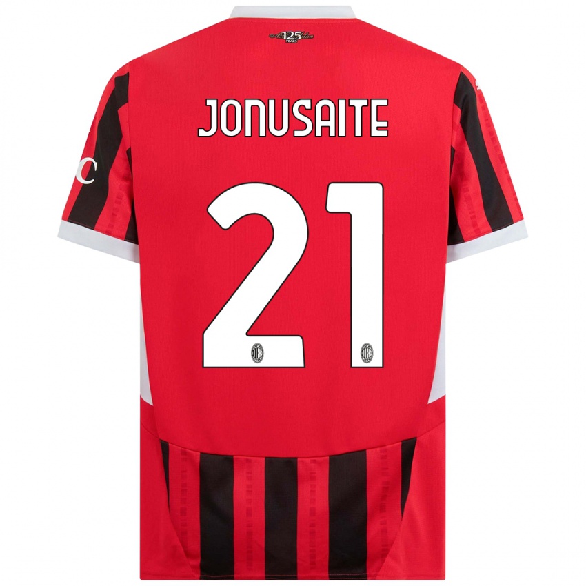 Børn Rimante Jonusaite #21 Rød Sort Hjemmebane Spillertrøjer 2024/25 Trøje T-Shirt