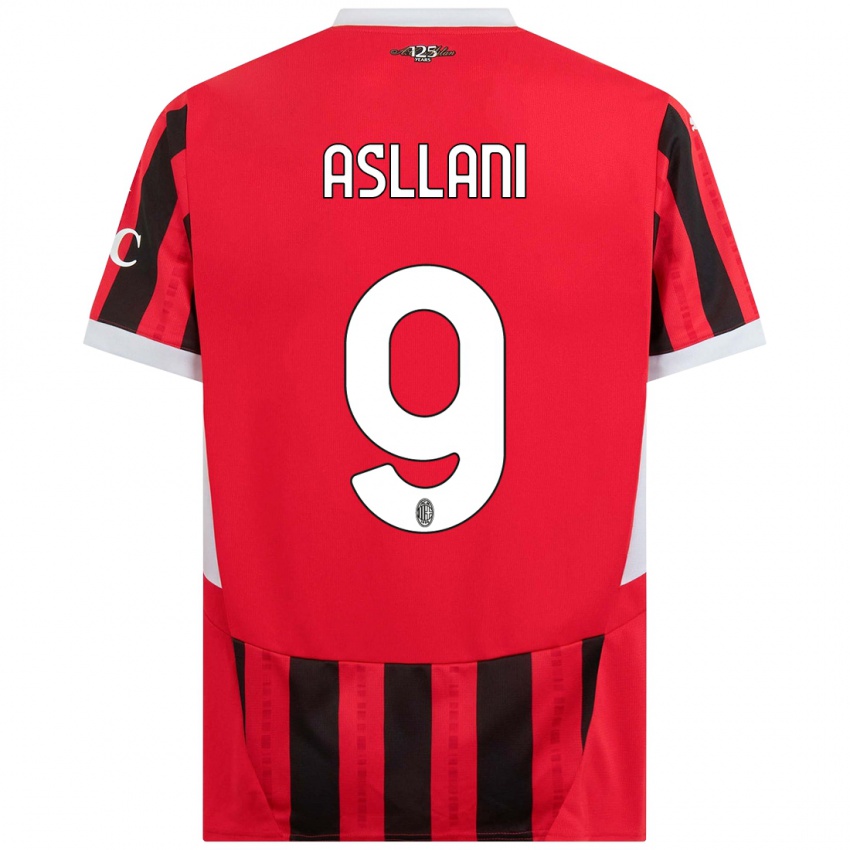 Børn Kosovare Asllani #9 Rød Sort Hjemmebane Spillertrøjer 2024/25 Trøje T-Shirt